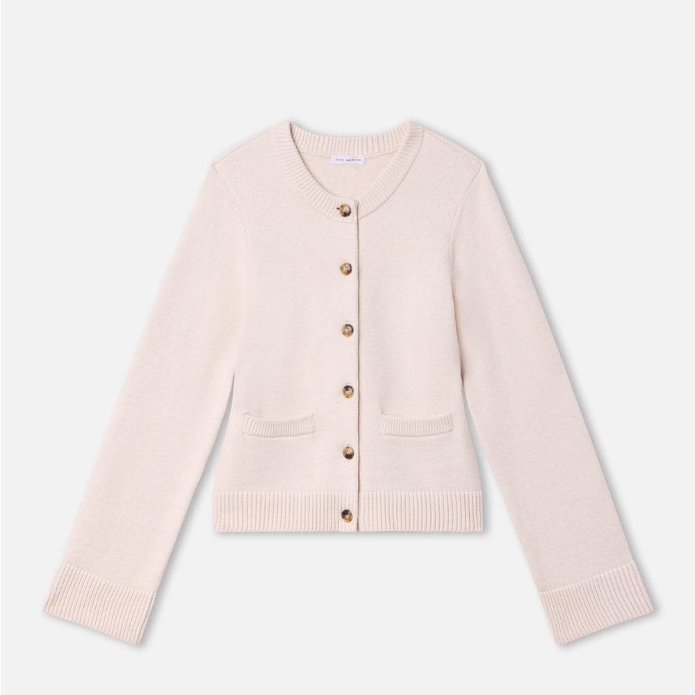 Good American - Button front knit cardigan